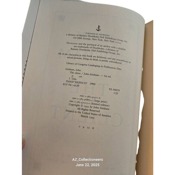 The client by John Grisham - doubleday books - isbn 038542471x - Picture 7 of 7